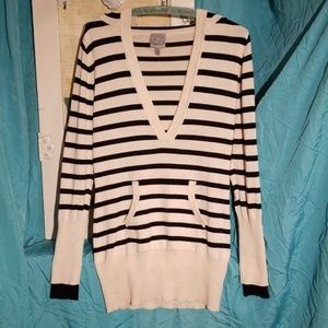 The Slope Brooklyn NY light striped hoodie sweater